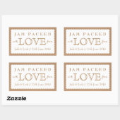 クラフト紙ホワイト結婚式の引き出物ジャムジャムジャムシール 長方形シール (シート)