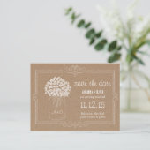 クラフト紙メイスンジャールフラワーズザデイト 案内ポストカード (スタンド正面)