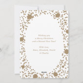 クラフト紙メリークリスマススノーフレーク雪写真 シーズンカード (裏面)