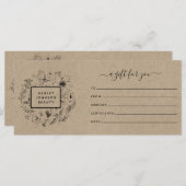 クラフト紙モダン植物性ギフト証書 (正面/裏面)