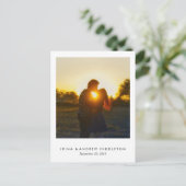 クラフト紙ラヴと感謝していスクリプト写真 ポストカード (スタンド正面)