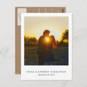 クラフト紙ラヴと感謝していスクリプト写真 ポストカード (正面/裏面)