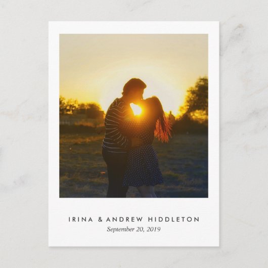 クラフト紙ラヴと感謝していスクリプト写真 ポストカード (正面)