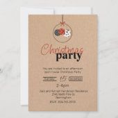 クラフト紙ルッククリスマスパーティの招待状 招待状 (正面)