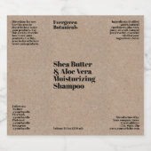 クラフト紙ルック防水化粧品ボトルラベル スパークリングワインラベル (シングルラベル)