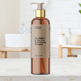 クラフト紙ルック防水化粧品ボトルラベル スパークリングワインラベル