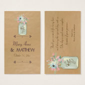 クラフト紙ルッ素朴クメイソンジャーモダンフローラ (正面&裏面)