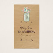 クラフト紙ルッ素朴クメイソンジャーモダンフローラ (正面)