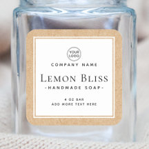 クラフト紙ルッ縁どク白製品ラベル