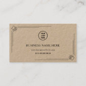 クラフト紙ロゴ可愛い前犬ねこペットサービス ロイヤリティカード (裏面)