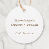 クラフト紙ロゴ署名テンプレートミニ赤いハート フェイバータグ (裏面)