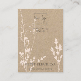 クラフト紙ワイルドフラワージュエリーヘアクリップディスプレイ コーリングカード