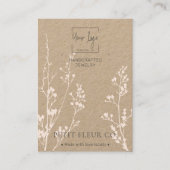 クラフト紙ワイルドフラワーQRジュエリーディスプレイカード コーリングカード (正面)