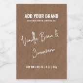 クラフト紙ワックスメルトモダンミニマリスト3x2"ラベル フードラベル (シングルラベル)