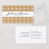 クラフト紙上の刃物柄ケータリングシェフ 名刺 (正面/裏面)