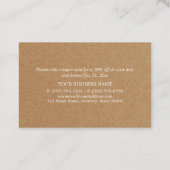 クラフト紙効果 – 割引伝票 割引カード (裏面)