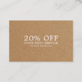 クラフト紙効果 – 割引伝票 割引カード (正面)