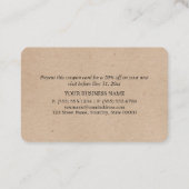 クラフト紙効果 – 割引伝票 割引カード (裏面)