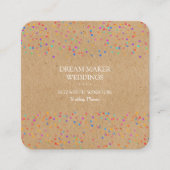 クラフト紙吹雪 スクエア名刺 (正面)