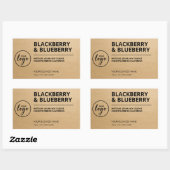 クラフト紙大豆ワックスキャンドルラベル 長方形シール (シート)