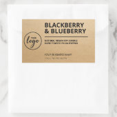 クラフト紙大豆ワックスキャンドルラベル 長方形シール (バッグ)