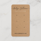 クラフト紙数々のスタッドイヤリングディスプレイカード 名刺 (正面)