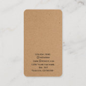 クラフト紙数々のスタッドイヤリングディスプレイカード 名刺 (裏面)