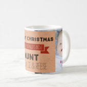 クラフト紙最高の写真叔母クリスマスマグ コーヒーマグカップ (正面右)