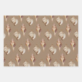 クラフト紙水の色シーシェルバイザシーショア ラッピングペーパーシート (正面3)