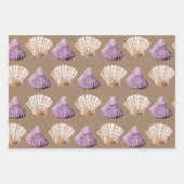 クラフト紙水の色シーシェルバイザシーショア ラッピングペーパーシート (正面2)