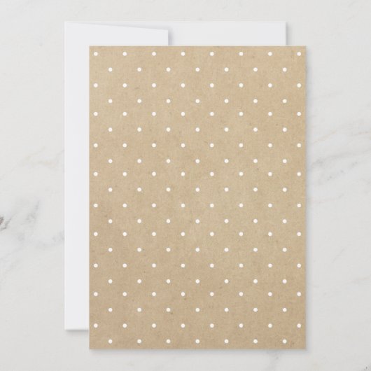 クラフト紙水玉模様ベビーシャワー招待状 招待状 (裏面)