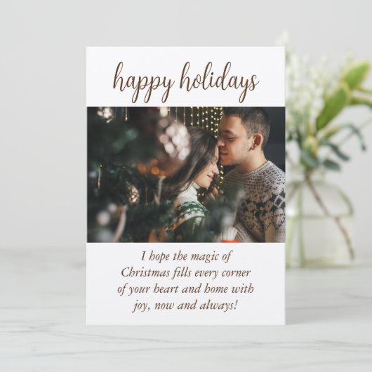 クラフト紙素朴なデザインクリスマスカード シーズンカード (スタンド正面)