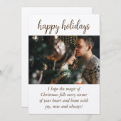 クラフト紙素朴なデザインクリスマスカード シーズンカード (正面/裏面)