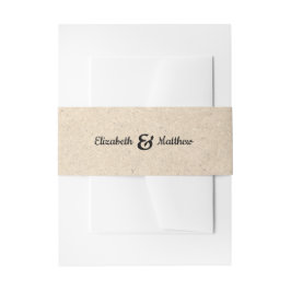 クラフト紙素朴結婚式招待状ベリーバンド 招待状ベリーバンド