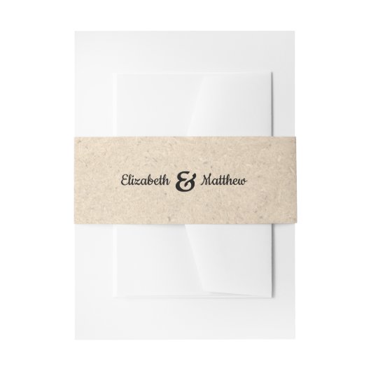 クラフト紙素朴結婚式招待状ベリーバンド 招待状ベリーバンド (正面例)