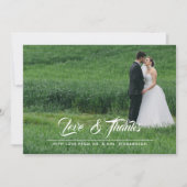 クラフト紙結婚の感謝フォトカード サンキューカード (正面)