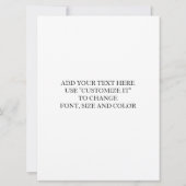 クラフト紙背景モノグラム 招待状 (裏面)