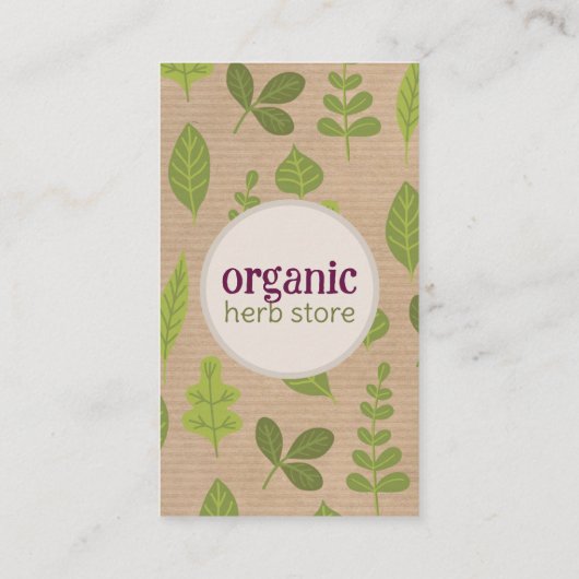 クラフト紙自然名刺 名刺 (裏面)