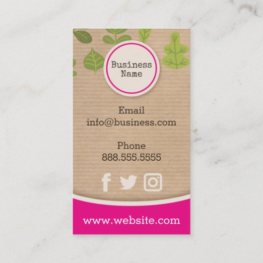 クラフト紙自然名刺 名刺 (裏面)