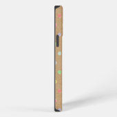 クラフト紙風のキュートな水玉模様 iPhoneケース (右側面)