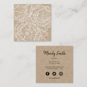 クラフト紙 スクエア名刺 (正面/裏面)