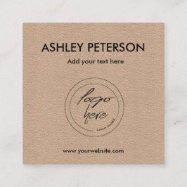 クラフト紙 |ソーシャルメディアアイコカスタムンのロゴ スクエア名刺