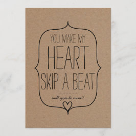 クラフト紙 ハート ロマンチック バレンタインデー シーズンカード