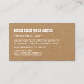 クラフト紙、ホッケープレーヤー、ホッケーコーチ 名刺 (裏面)