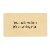 クラフト紙 ラベル (正面)