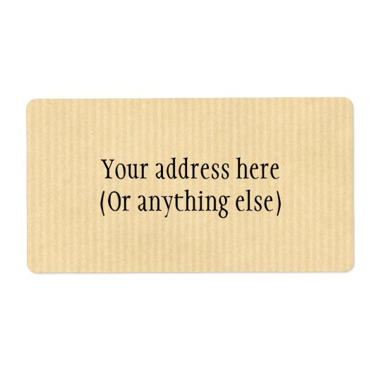 クラフト紙 ラベル (正面)