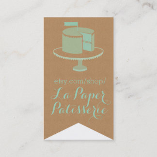 クラフト紙、旗カットの名刺 名刺