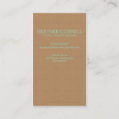 クラフト紙、旗カットの名刺 名刺 (裏面)