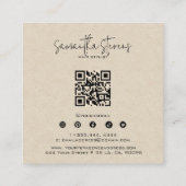 クラフト紙HairScriptタイポグラフィ スクエア名刺 (裏面)