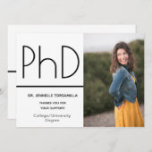 クラフト紙PhD度写真発表 案内状 (正面/裏面)